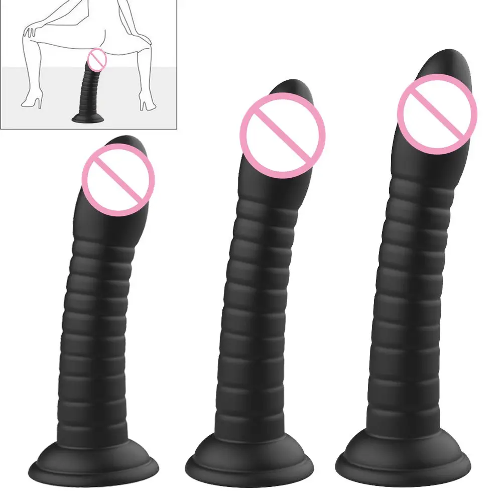 Godemiché en Forme de Pénis Réaliste pour Femme, Jouet Sexuel Souple, Ventouse, Point G, Sans Vibrateur, pour Adulte, 7.0, 3 Tailles