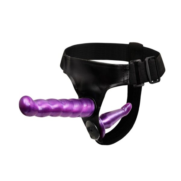 Sangle sur gode double pénis, ceinture ultra élastique SFP, jouets sexuels pour adultes, femme, couple, anal, doux, éducatif, 18 – Image 6