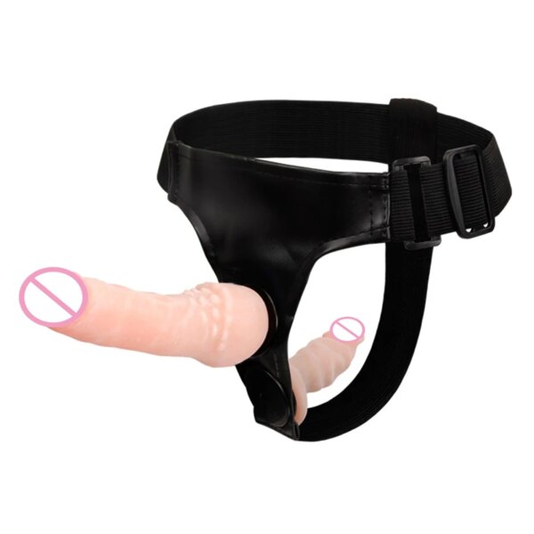Sangle sur gode double pénis, ceinture ultra élastique SFP, jouets sexuels pour adultes, femme, couple, anal, doux, éducatif, 18 – Image 5