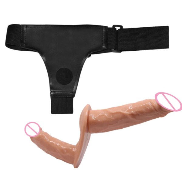 Sangle sur gode double pénis, ceinture ultra élastique SFP, jouets sexuels pour adultes, femme, couple, anal, doux, éducatif, 18 – Image 2