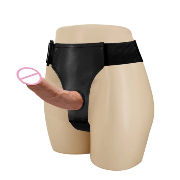 Sangle sur gode double pénis, ceinture ultra élastique SFP, jouets sexuels pour adultes, femme, couple, anal, doux, éducatif, 18 – Image 3