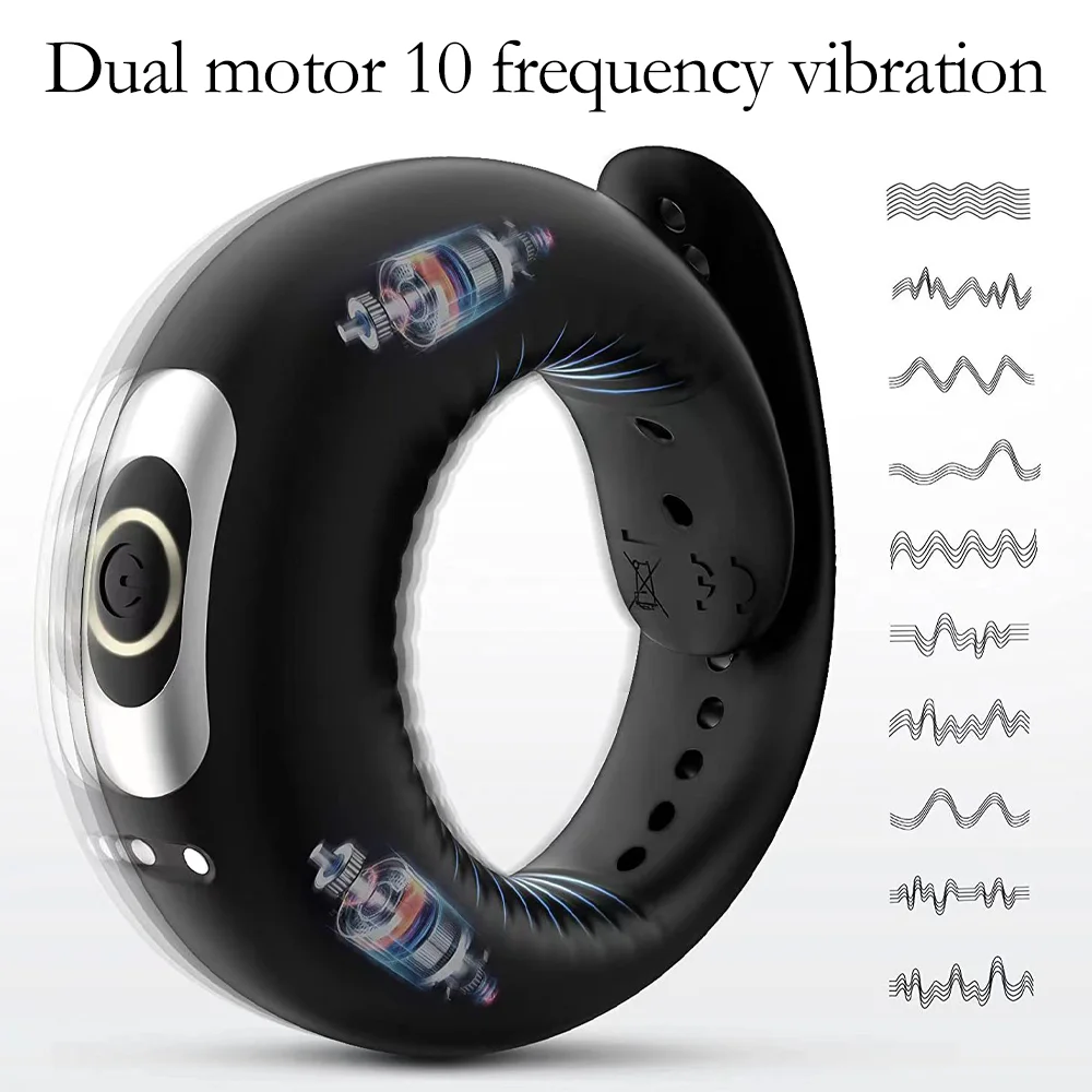 Penis Ring Vibrator Adjustable Vibrating Ring Delay Ejaculation Enlargement Erection Masturbator Adult Sex Toy For Men Penis Ring Vibrator Adjustable Vibrating Ring Delay Ejaculation Enlargement Erection Masturbator Adult Sex Toy For Men