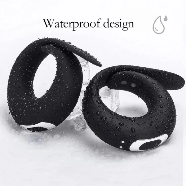 Penis Ring Vibrator Adjustable Vibrating Ring Delay Ejaculation Enlargement Erection Masturbator Adult Sex Toy For Men – Image 6