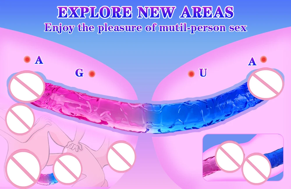Gode Réaliste à Double Extrémité, Flexible, Éducatif, Long Dong pour Jeu Anal Double Face, ÉthiLiban ateur de Point G, Jouets Sexuels pour Couple de Femmes