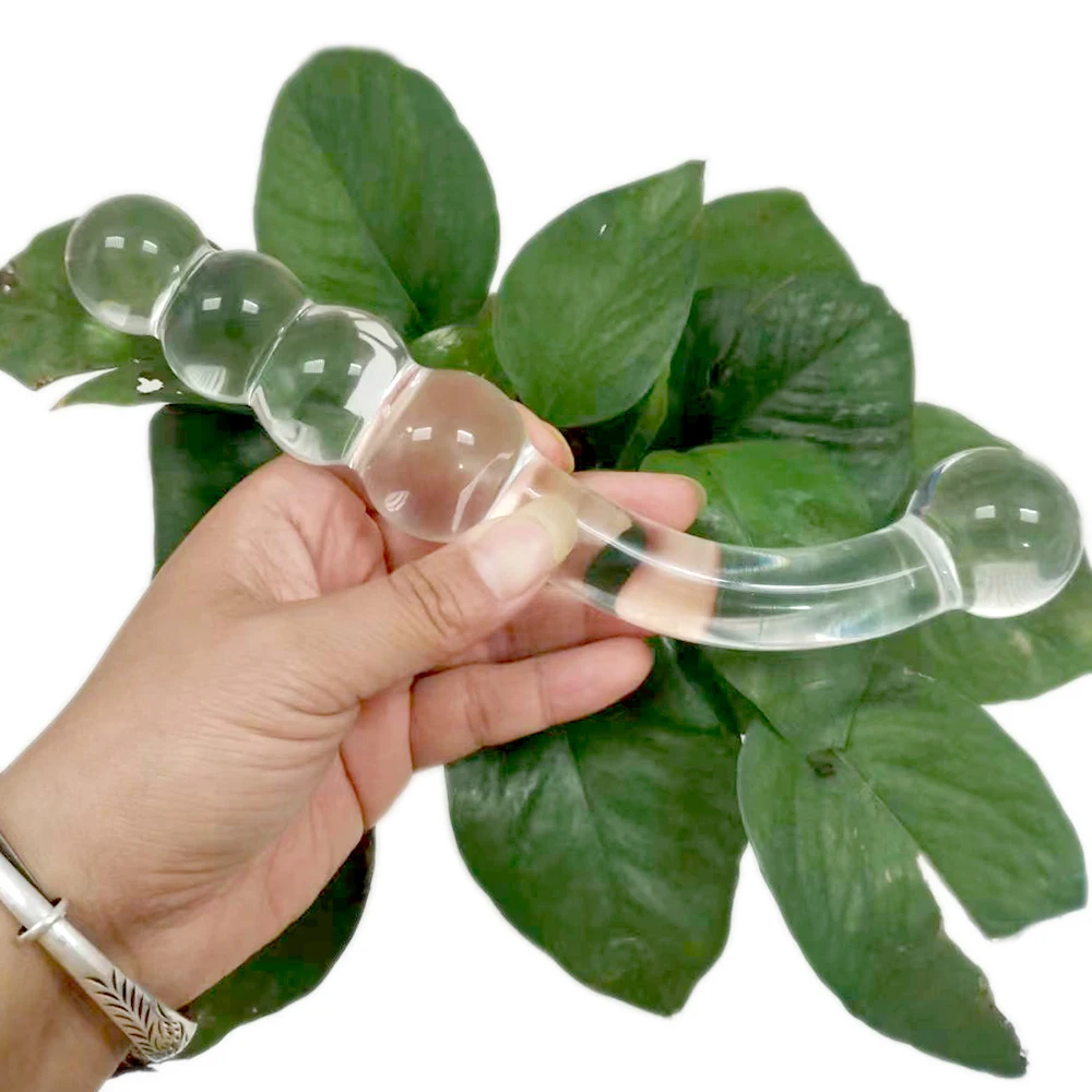 Gode en verre Pyrex pour femme, faux pénis, perles anales en cristal, plug anal, masseur de prostate, point G, jouets de masturbation, 195x33mm Gode en verre Pyrex pour femme, faux pénis, perles anales en cristal, plug anal, masseur de prostate, point G, jouets de masturbation, 195x33mm