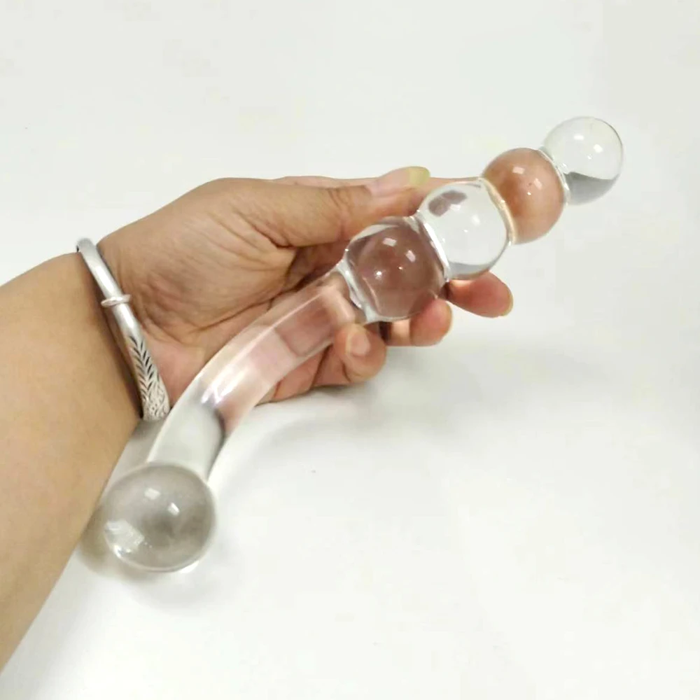 Gode en verre Pyrex pour femme, faux pénis, perles anales en cristal, plug anal, masseur de prostate, point G, jouets de masturbation, 195x33mm Gode en verre Pyrex pour femme, faux pénis, perles anales en cristal, plug anal, masseur de prostate, point G, jouets de masturbation, 195x33mm