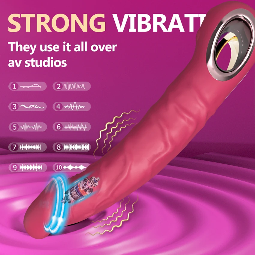Vibromasseur gode point G avec UNIS isseur féminin, gros pénis, prise anale, adulte réaliste, homme, vrai pénis, jouets sexuels pour femmes, 10 modes