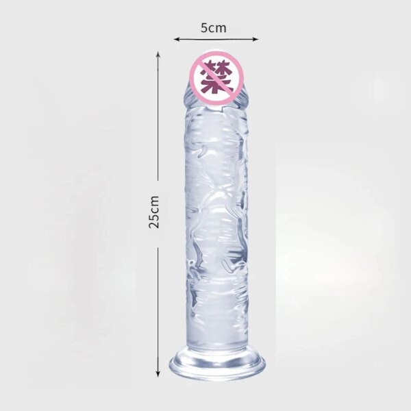 Créwordsex Shop-Godemiché Artificiel Surdimensionné en Gelée, Jouet Sexuel, 600 Gode, Mchanger Bation, G-spot 512 – Image 6