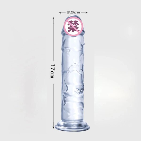 Créwordsex Shop-Godemiché Artificiel Surdimensionné en Gelée, Jouet Sexuel, 600 Gode, Mchanger Bation, G-spot 512 – Image 3