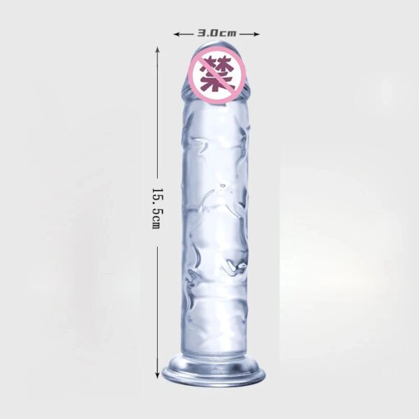 Créwordsex Shop-Godemiché Artificiel Surdimensionné en Gelée, Jouet Sexuel, 600 Gode, Mchanger Bation, G-spot 512 – Image 2