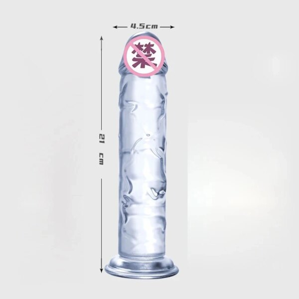 Créwordsex Shop-Godemiché Artificiel Surdimensionné en Gelée, Jouet Sexuel, 600 Gode, Mchanger Bation, G-spot 512 – Image 5