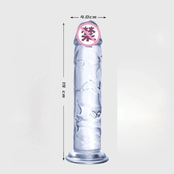 Créwordsex Shop-Godemiché Artificiel Surdimensionné en Gelée, Jouet Sexuel, 600 Gode, Mchanger Bation, G-spot 512 – Image 4