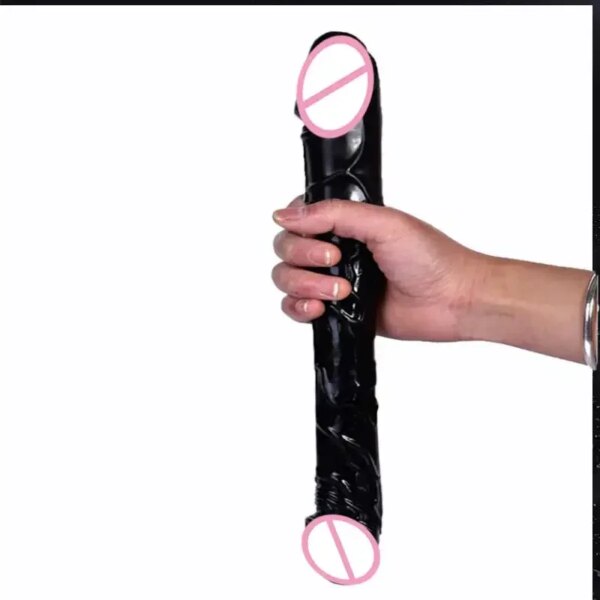 Godemiché Long à Double Tête et Gros Pénis pour Adulte, Plug Anal Éducatif, Jouet pour Femme, Lesbienne, 18 – Image 3