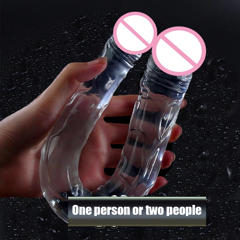 Godemiché Long à Double Tête et Gros Pénis pour Adulte, Plug Anal Éducatif, Jouet pour Femme, Lesbienne, 18