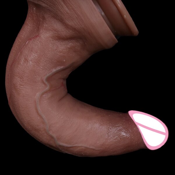 Le plus grand gode réaliste de pénis de silicone pour des femmes, grosse longue bite, ventouse de bain, prise anale, mastelljaune, vagin, magasin de jouets sexuels – Image 5