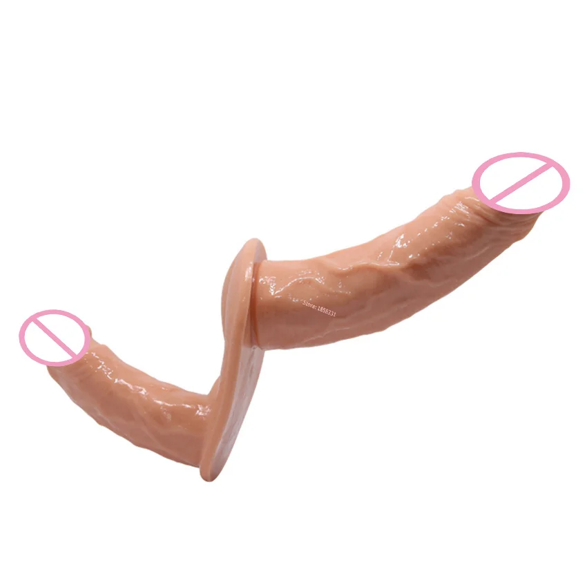 Gode à double pénétration pour femmes lesbiennes, jouet sexy pour cheville, sangle sans bretelles, gode point G, pénis à deux extrémités, couple