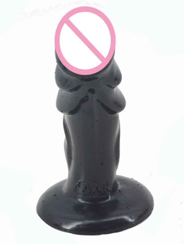 FAAK-Godemiché courbé pour chien, fausse bite nervurée, forte aspiration, stimulation extrême du point G, jouets sexuels pour femmes – Image 6
