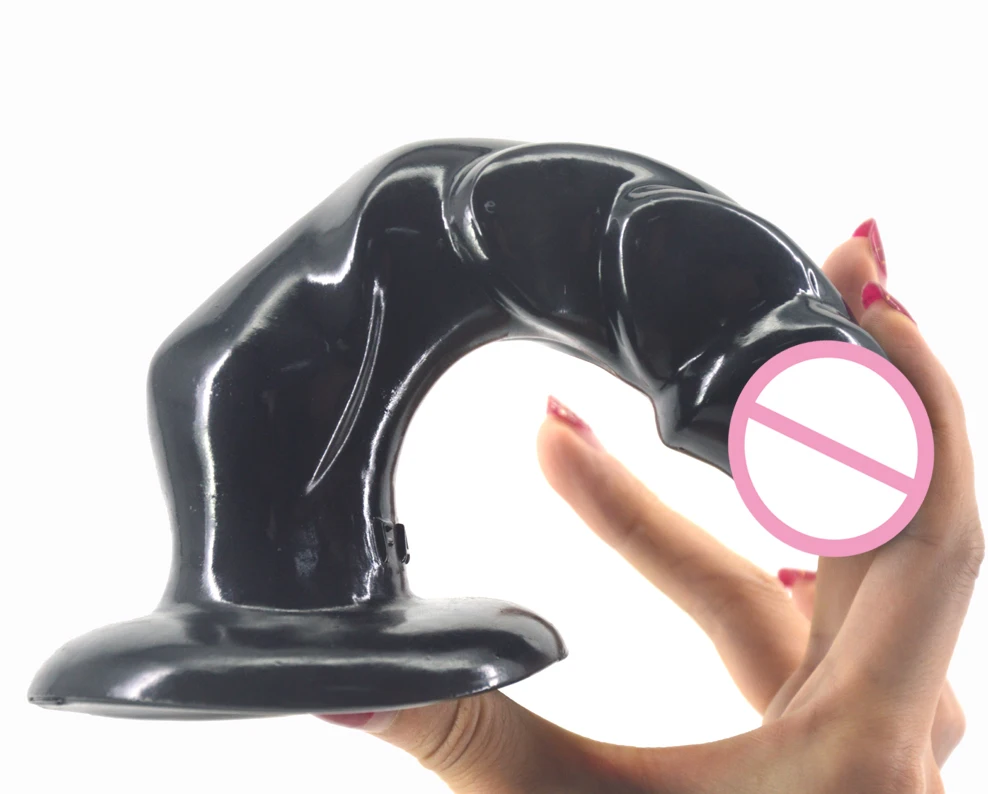 FAAK-Godemiché courbé pour chien, fausse bite nervurée, forte aspiration, stimulation extrême du point G, jouets sexuels pour femmes