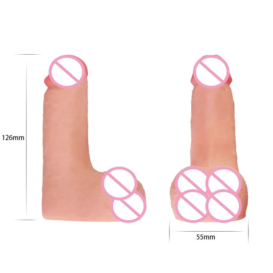GOFLYING-STP Packer Gode court ultra doux et réaliste, petite robe, organes génitaux masculins, transgenre, Ftm, prothèse, pénis