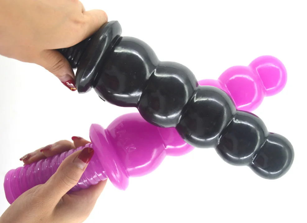 FAAK-Jouets Sexuels Anaux, Gros Gode avec Perles, Poignée à Vis, Énorme Pénis de 2.36 Pouces d'Épaisseur et 11.2 Pouces de Long