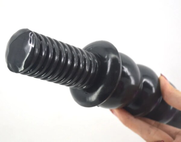FAAK-Jouets Sexuels Anaux, Gros Gode avec Perles, Poignée à Vis, Énorme Pénis de 2.36 Pouces d'Épaisseur et 11.2 Pouces de Long – Image 5