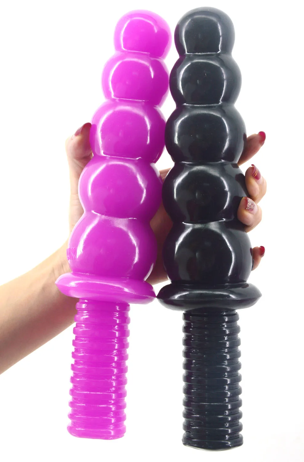 FAAK-Jouets Sexuels Anaux, Gros Gode avec Perles, Poignée à Vis, Énorme Pénis de 2.36 Pouces d'Épaisseur et 11.2 Pouces de Long