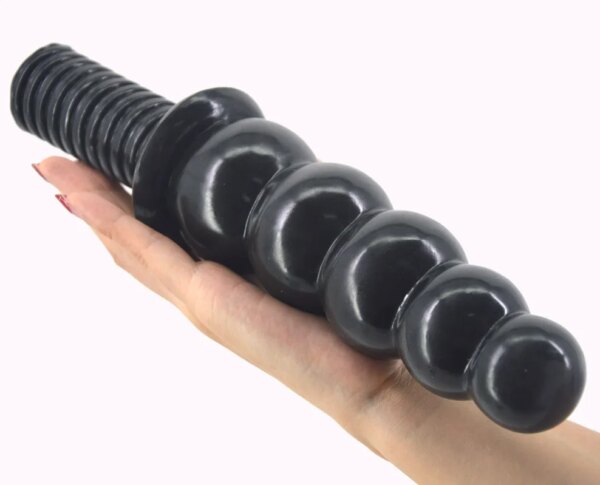 FAAK-Jouets Sexuels Anaux, Gros Gode avec Perles, Poignée à Vis, Énorme Pénis de 2.36 Pouces d'Épaisseur et 11.2 Pouces de Long – Image 4