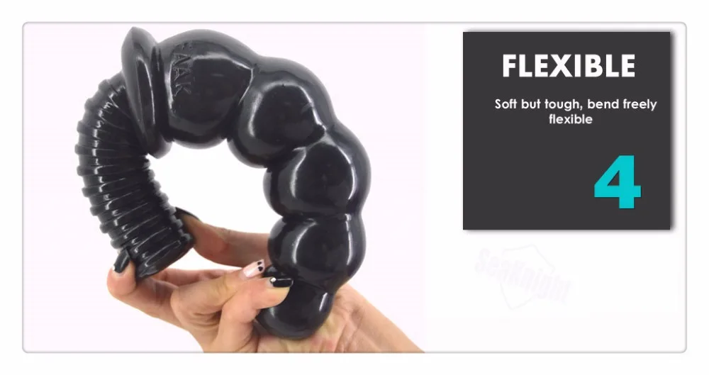 FAAK-Jouets Sexuels Anaux, Gros Gode avec Perles, Poignée à Vis, Énorme Pénis de 2.36 Pouces d'Épaisseur et 11.2 Pouces de Long