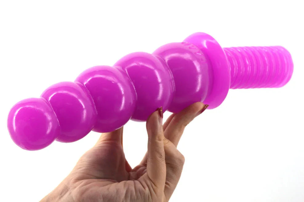 FAAK-Jouets Sexuels Anaux, Gros Gode avec Perles, Poignée à Vis, Énorme Pénis de 2.36 Pouces d'Épaisseur et 11.2 Pouces de Long
