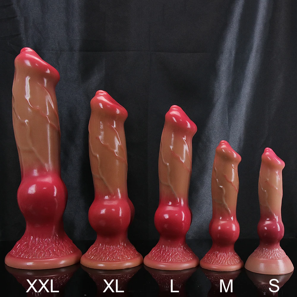 Gode animal super réaliste pour adultes, pénis de chien doux, énorme gros cheval, phallus avec ventouse, jouets sexuels anaux pour lesbiennes, bite vaginale