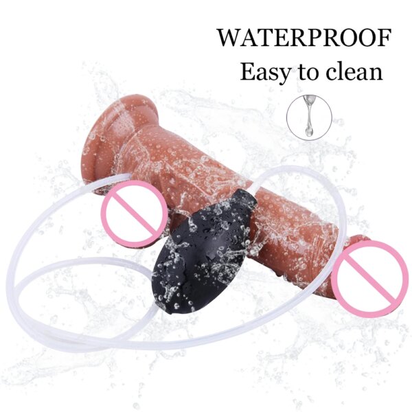 SLaura-Gode éjaculant pour femme, vaporisateur d'eau injuste, silicone avec ventouse, pénis, point G, vagin, jouets sexuels pour adultes, grosse bite – Image 6