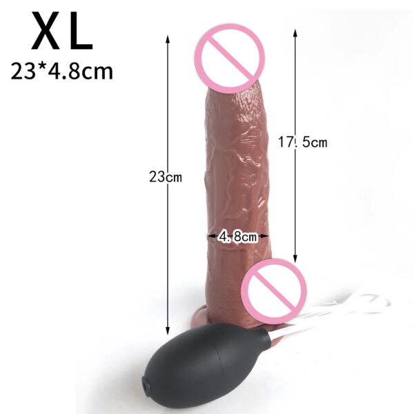 SLaura-Gode éjaculant pour femme, vaporisateur d'eau injuste, silicone avec ventouse, pénis, point G, vagin, jouets sexuels pour adultes, grosse bite – Image 5