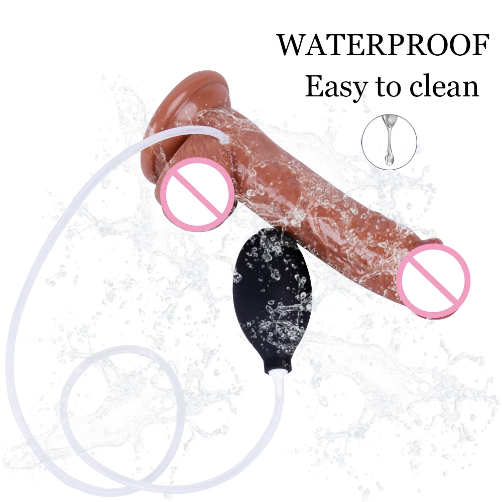 SLaura-Gode éjaculant pour femme, vaporisateur d'eau injuste, silicone avec ventouse, pénis, point G, vagin, jouets sexuels pour adultes, grosse bite SLaura-Gode éjaculant pour femme, vaporisateur d'eau injuste, silicone avec ventouse, pénis, point G, vagin, jouets sexuels pour adultes, grosse bite