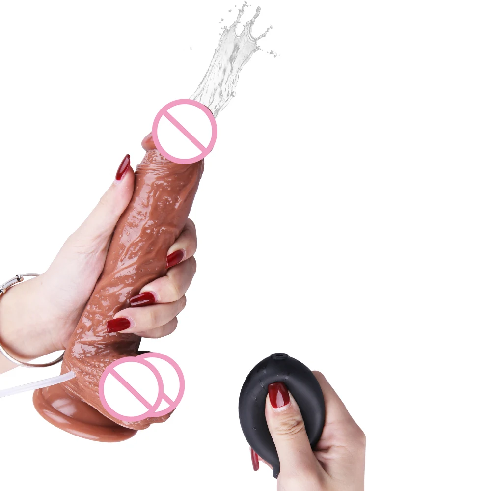 SLaura-Gode éjaculant pour femme, vaporisateur d'eau injuste, silicone avec ventouse, pénis, point G, vagin, jouets sexuels pour adultes, grosse bite SLaura-Gode éjaculant pour femme, vaporisateur d'eau injuste, silicone avec ventouse, pénis, point G, vagin, jouets sexuels pour adultes, grosse bite