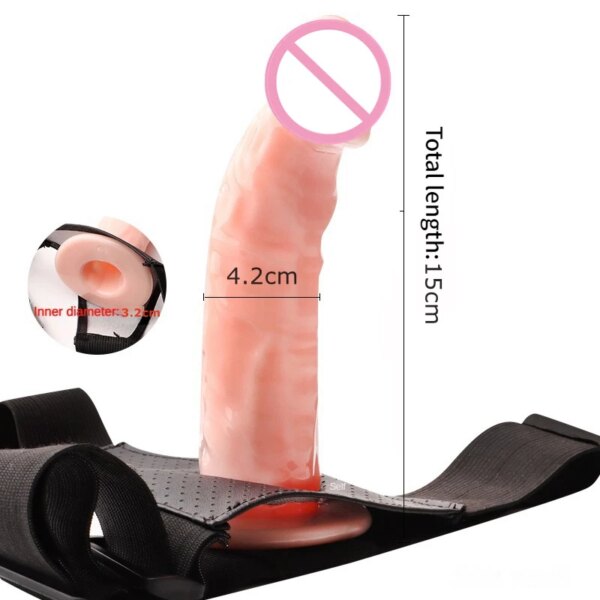 Culotte gode à sangle pour hommes et femmes, pénis creux portable, manches allongées, ceinture SFP, jouets sexuels pour gay