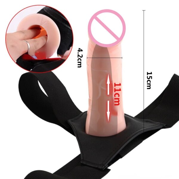 Culotte gode à sangle pour hommes et femmes, pénis creux portable, manches allongées, ceinture SFP, jouets sexuels pour gay – Image 4