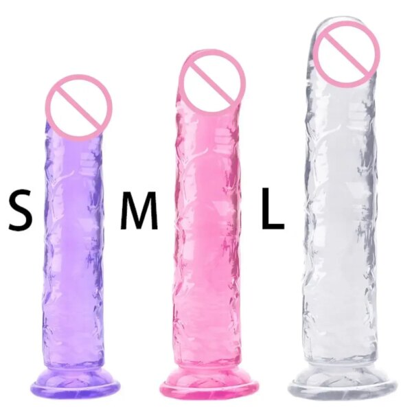 Godemichet Anal en Forme de Pénis Réaliste pour Femme, Jouet Sexuel, Gelée Douce, Bain, Ventouse, Point G, Orgasme, Adulte, 7.0 – Image 3