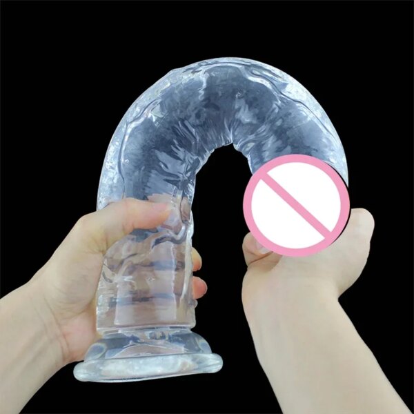 Godemichet Anal en Forme de Pénis Réaliste pour Femme, Jouet Sexuel, Gelée Douce, Bain, Ventouse, Point G, Orgasme, Adulte, 7.0 – Image 5