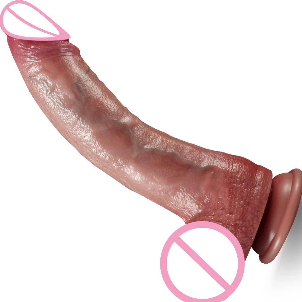 Gode Réaliste en Silicone pour Femme, Gros Pénis, Sensation de Peau, Mastjaune, Énergie du Vagin, Plug Anal, Produit Sexuel, Jouet Sexuel, 18 +