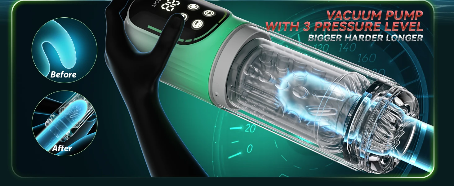 Pompe à Pénis avec Affichage LED, Rotation de Poussée existent, Masturbateur Masculin, Pompe à Pénis, Poche à Succion, Machine à Fellation, Jouets Sexuels, 2024