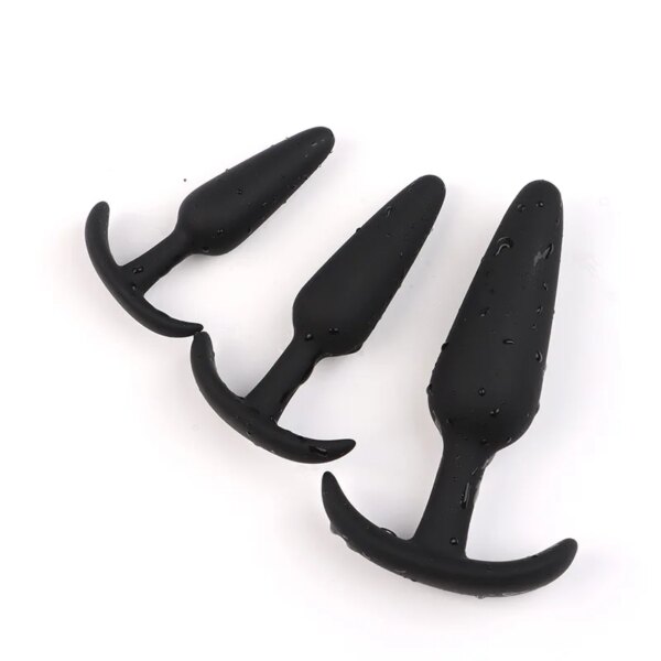 Gode anal en silicone sûr pour hommes et femmes, plug anal, bouchon sexy, 3 tailles différentes, jouets sexuels pour adultes, masseur d'entraînement, unisexe, 100% – Image 5