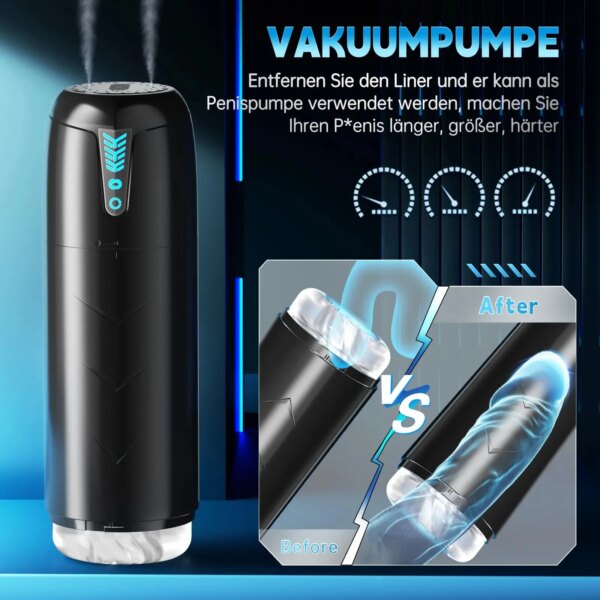 Vibromasseur électrique 3D réaliste pour homme, tasse de masturbation masculine, vibrateur de fellation, ventouse de succion de vagin, chatte de poche, jouets sexuels – Image 4