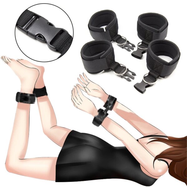Ensemble de jouets sexuels pour femmes, BDSM, Bondage, Menottes, Rinçage, Kit de jouets sexy, Jeux pour adultes, Produits sexuels, Accessoires, 7.0, 18