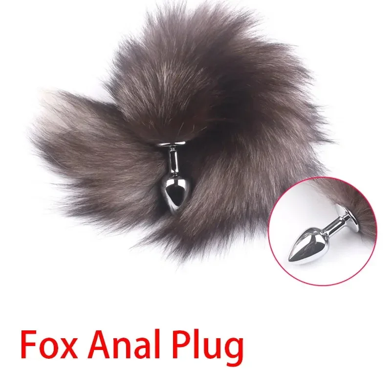 Plug anal queue de renard pour hommes et femmes, gode vaginal, vibrateur anal, masseur de prostate, mastjaune anal