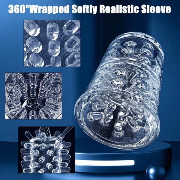 Pompe à pénis à rotation automatique LCD pour hommes, masturbateur masculin, succion, léchage, 6s, pompe à pénis sous vide, eau, SPA, vraie poche, chatte, jouets sexuels, 18, nouveau – Image 5