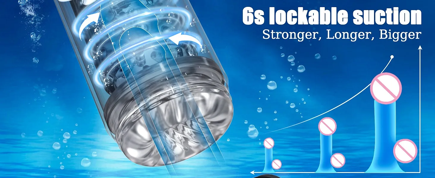 Pompe à pénis à rotation automatique LCD pour hommes, masturbateur masculin, succion, léchage, 6s, pompe à pénis sous vide, eau, SPA, vraie poche, chatte, jouets sexuels, 18, nouveau