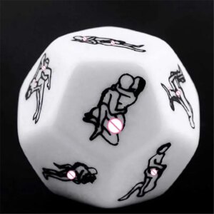 Jeu de dés drôle et sexy à 12 côtés pour adulte, cubes d'amour, d'humour, de sexe, de romance, de Kama Sutra Craps, jouets, cadeaux de fête, 7,0