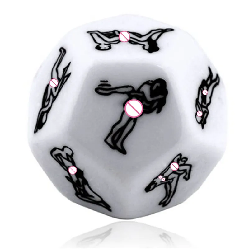 Jeu de dés drôle et sexy à 12 côtés pour adulte, cubes d'amour, d'humour, de sexe, de romance, de Kama Sutra Craps, jouets, cadeaux de fête, 7,0