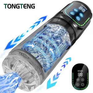 Tasse automatique de masturbateur masculin de LED, pipe de chatte de poche, jouets sexuels Stroker pour hommes, 7 modes de poussée de léchage rotatifs de succion, IPX7