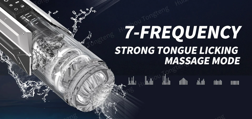 Tasse automatique de masturbateur masculin de LED, pipe de chatte de poche, jouets sexuels Stroker pour hommes, 7 modes de poussée de léchage rotatifs de succion, IPX7